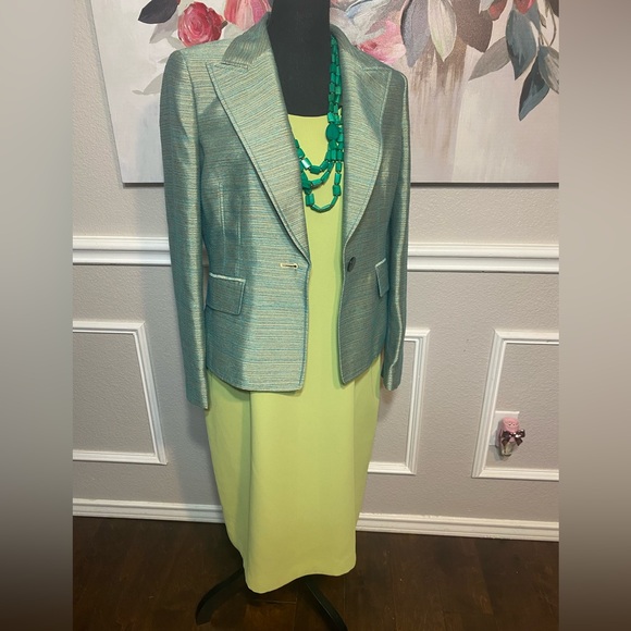 Jones Studio Vibrant Green Dress - Picture 11 of 15